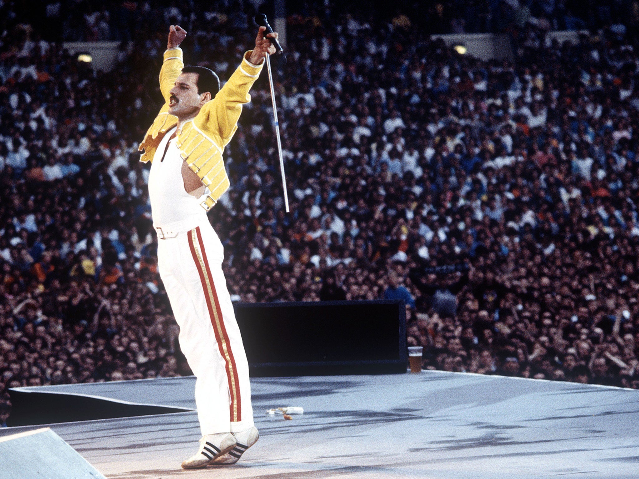 Freddie Mercury at Live Aid (Rex)