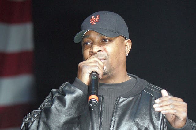 Chuck D of Public Enemy appears onstage at the Bring 'Em Home Now! 3rd Iraq War Anniversary Concert at Hammerstein Ballroom March 20, 2006 in New York City