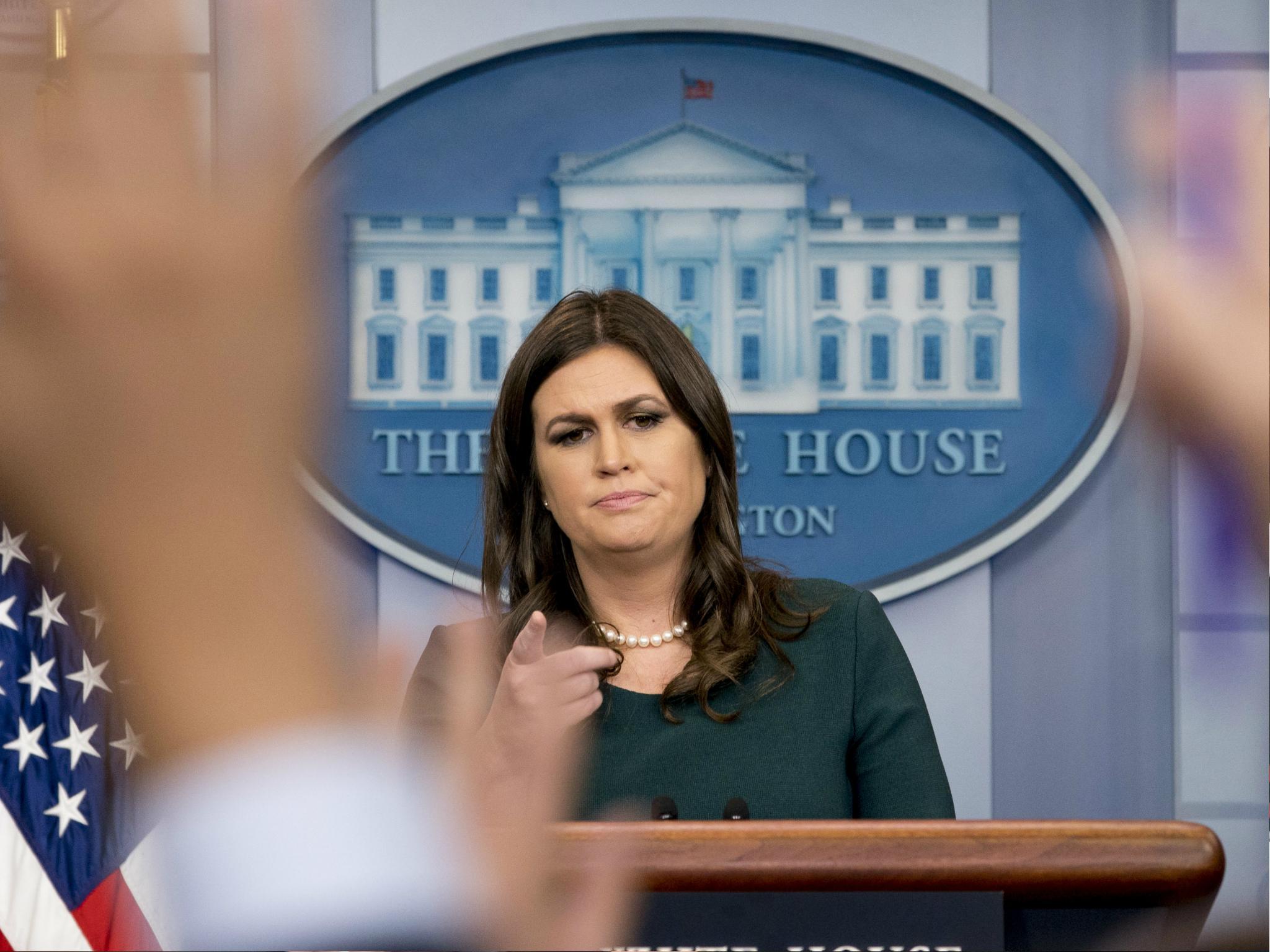 White House Press Secretary Sarah Huckabee Sanders told reporters it was 'highly inappropriate' to question a 4-star General like Chief of Staff John Kelly