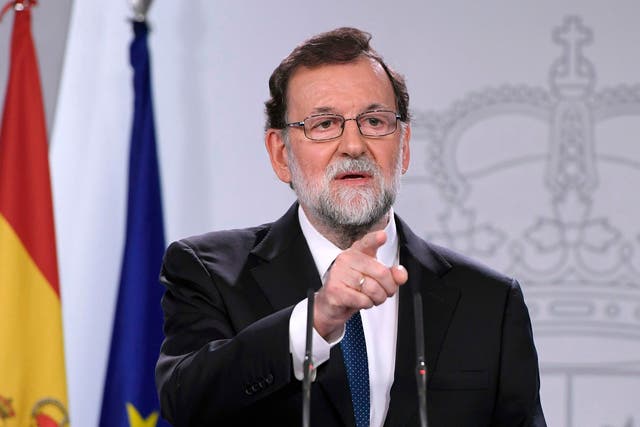Spanish Prime Minister Mariano Rajoy said that it will move to suspend Catalonia's separatist government