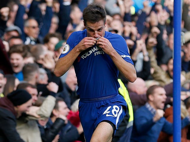 César Azpilicueta scored Chelsea's vital third goal late on