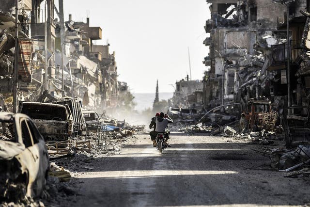 Citizens are slowly returning to the Syrian city. But some militants remain