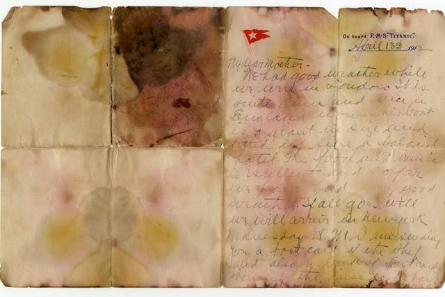 Holverson’s note is the last known letter written on board Titanic by a victim