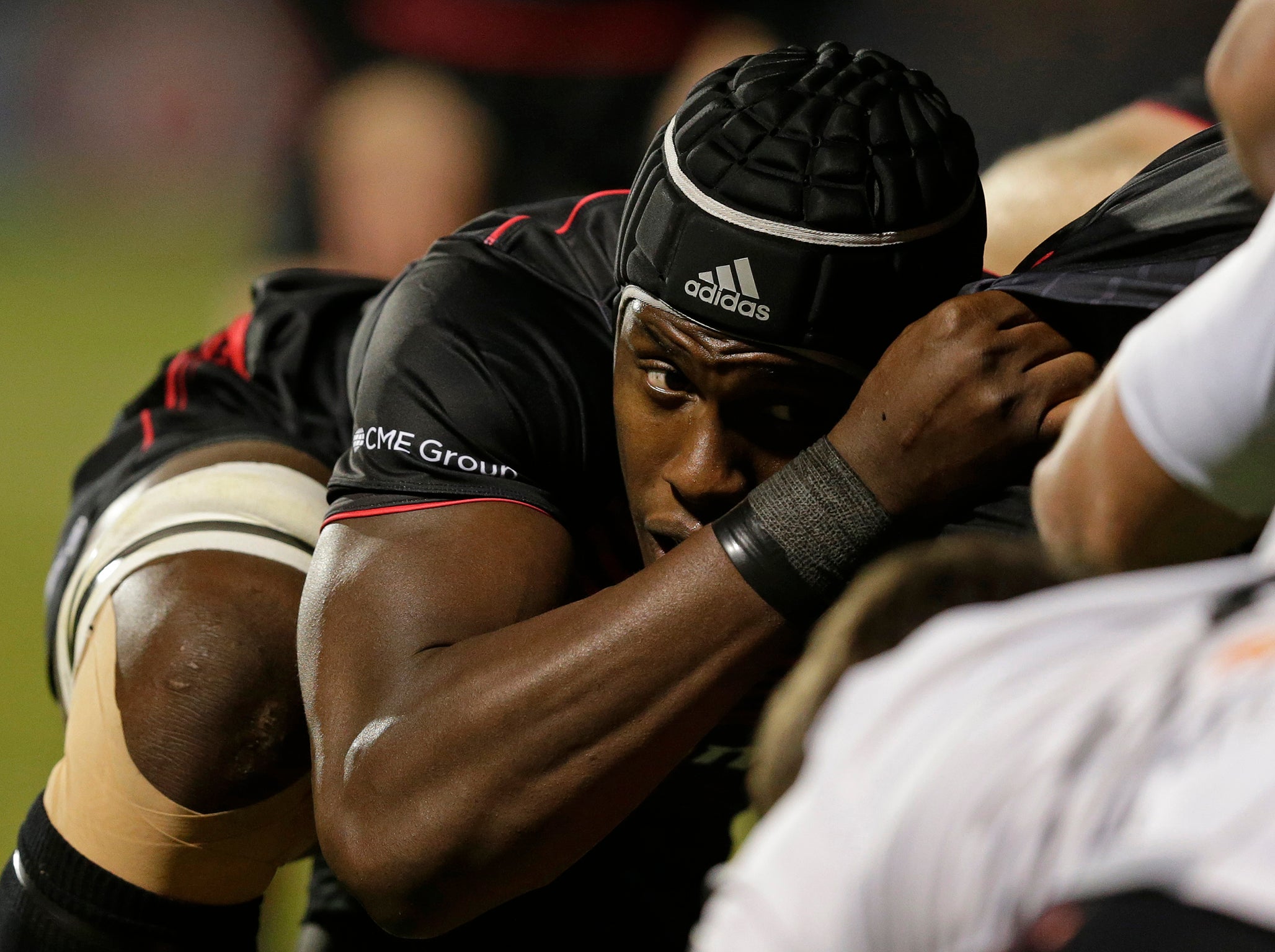 Maro Itoje during a scrum