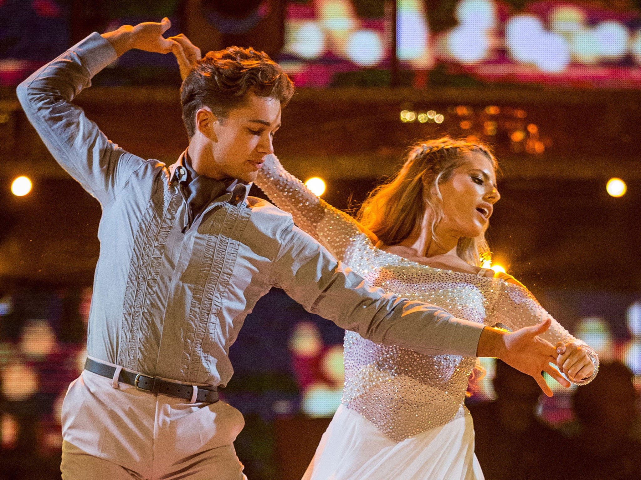 Mollie King and her dance partner AJ Pritchard competing in Strictly Come Dancing