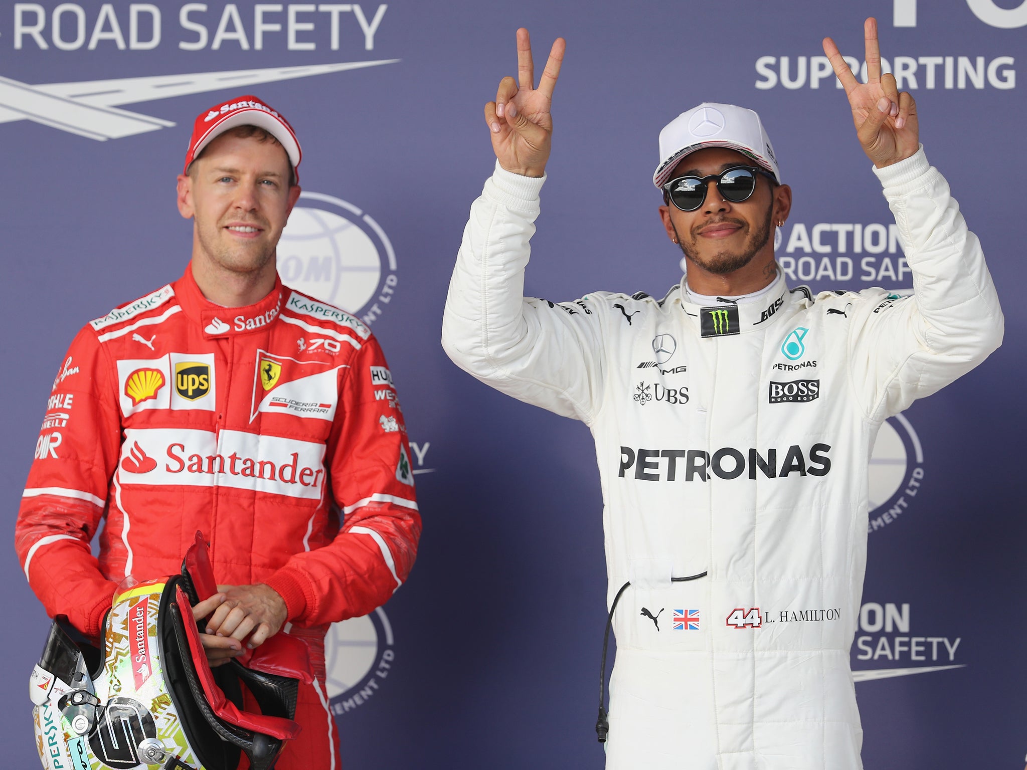 Lewis Hamilton will start ahead of Sebastian Vettel in the US Grand Prix