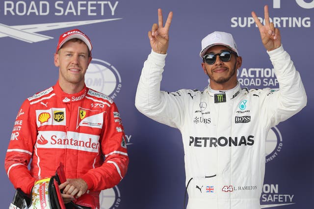Lewis Hamilton will start ahead of Sebastian Vettel in the US Grand Prix