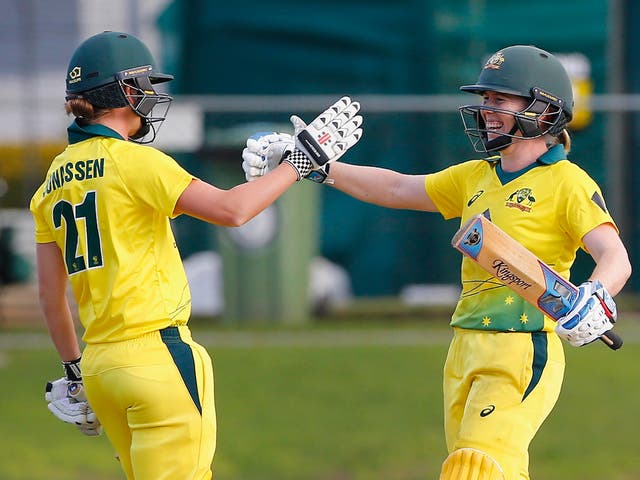 Australia recorded a tense two-wicket victory over England in the first Women's Ashes ODI