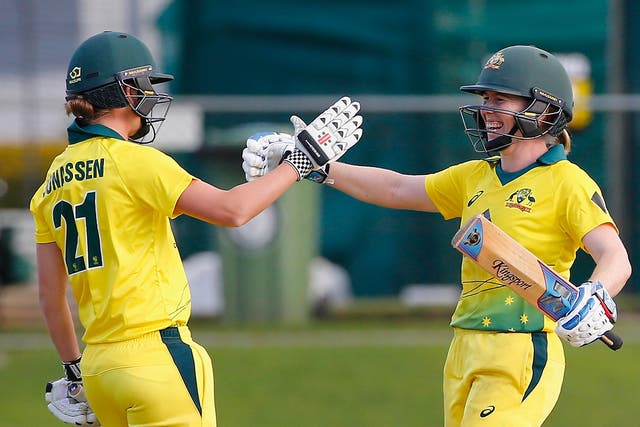 Australia recorded a tense two-wicket victory over England in the first Women's Ashes ODI