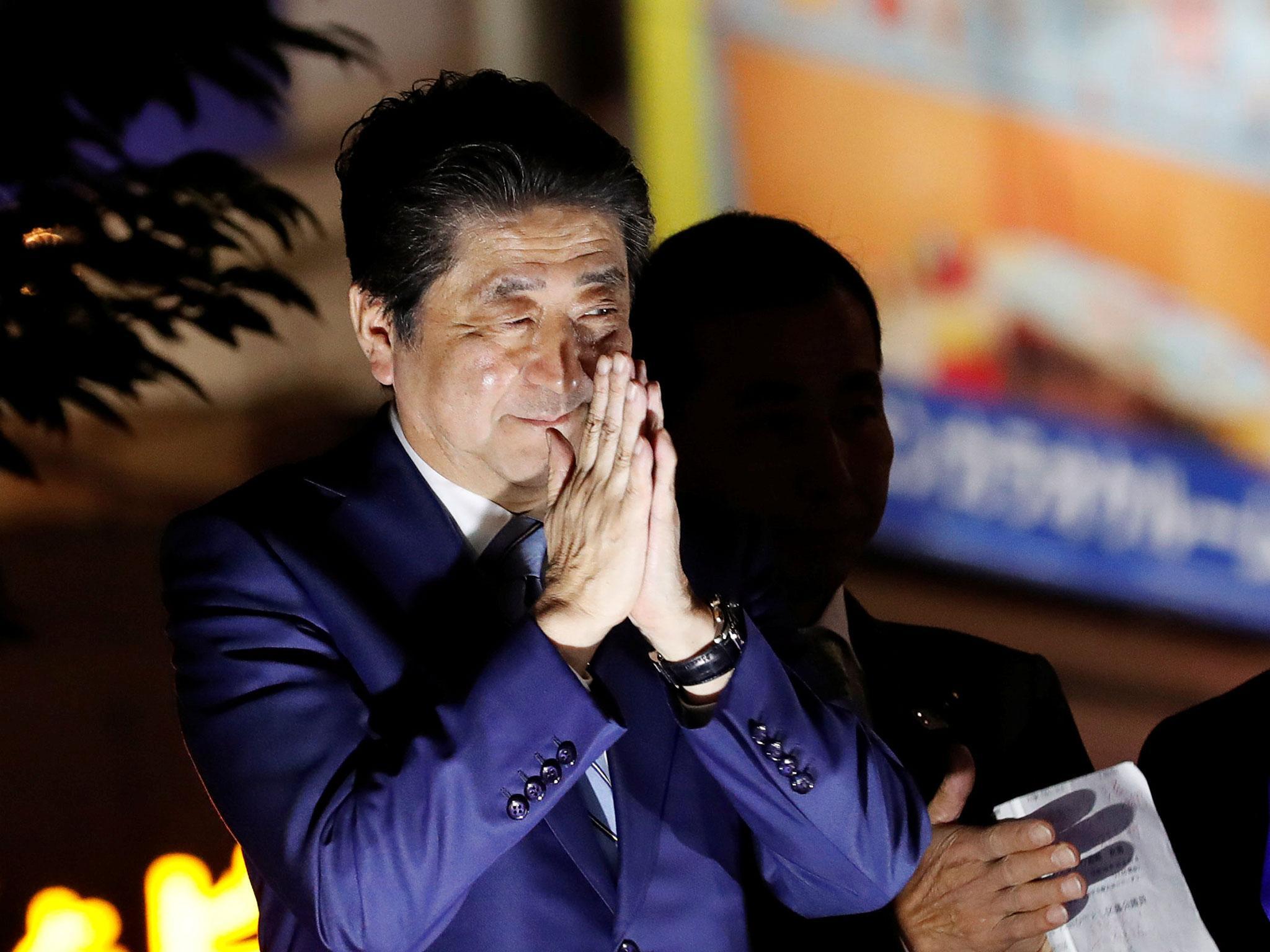 Japan's Prime Minister Shinzo Abe has led the Liberal Democratic Party to election victory