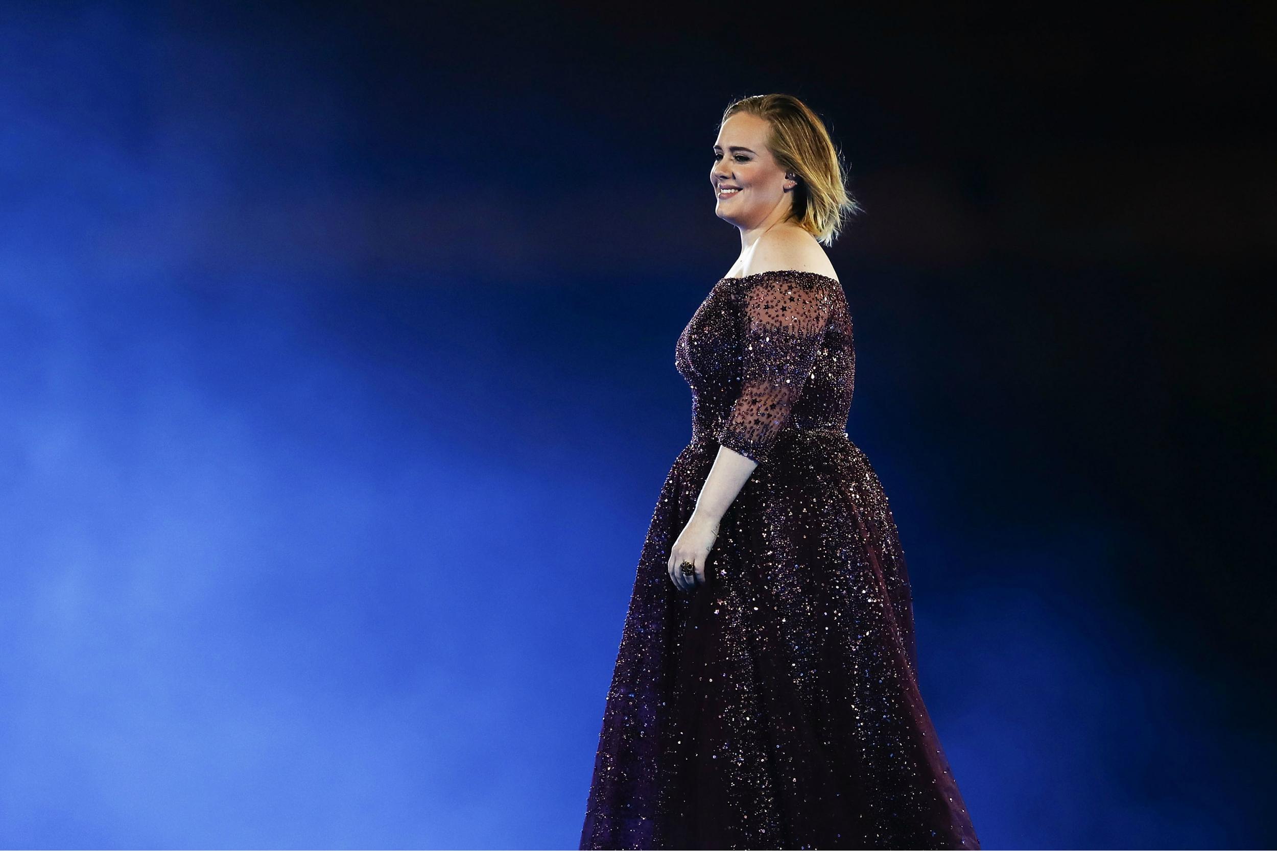Amy Wadge: ‘So many of our female pop stars have to be presented in a certain way. If they don’t, they get slated’ (Pictured, British singer Adele)