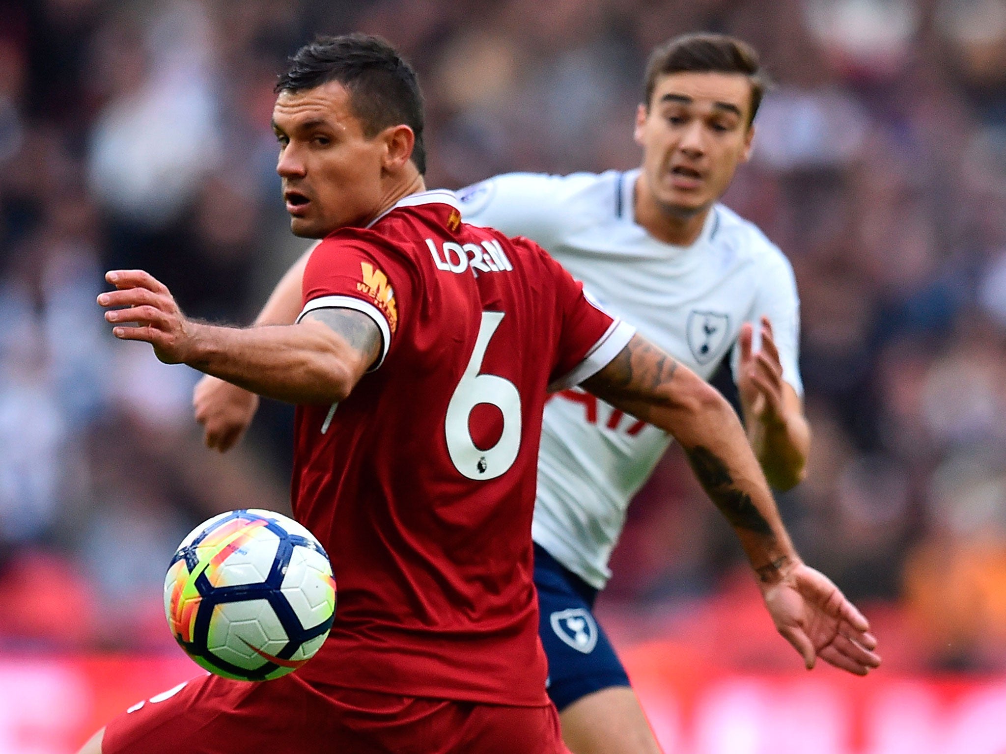 &#13;
Lovren was partially at fault for two of Liverpool's goals conceded &#13;