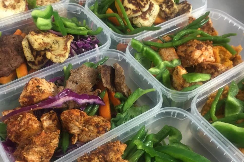 The shop sells healthy fast food