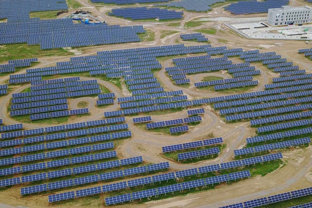 The Datong Panda solar power plant in China’s Shanxi province is one of many green initiatives in the country’s new Silk Road