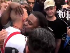 White supremacist saved by black protester after being punched