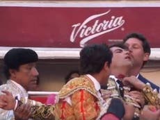 Bull gores matador through the neck in brutal fight