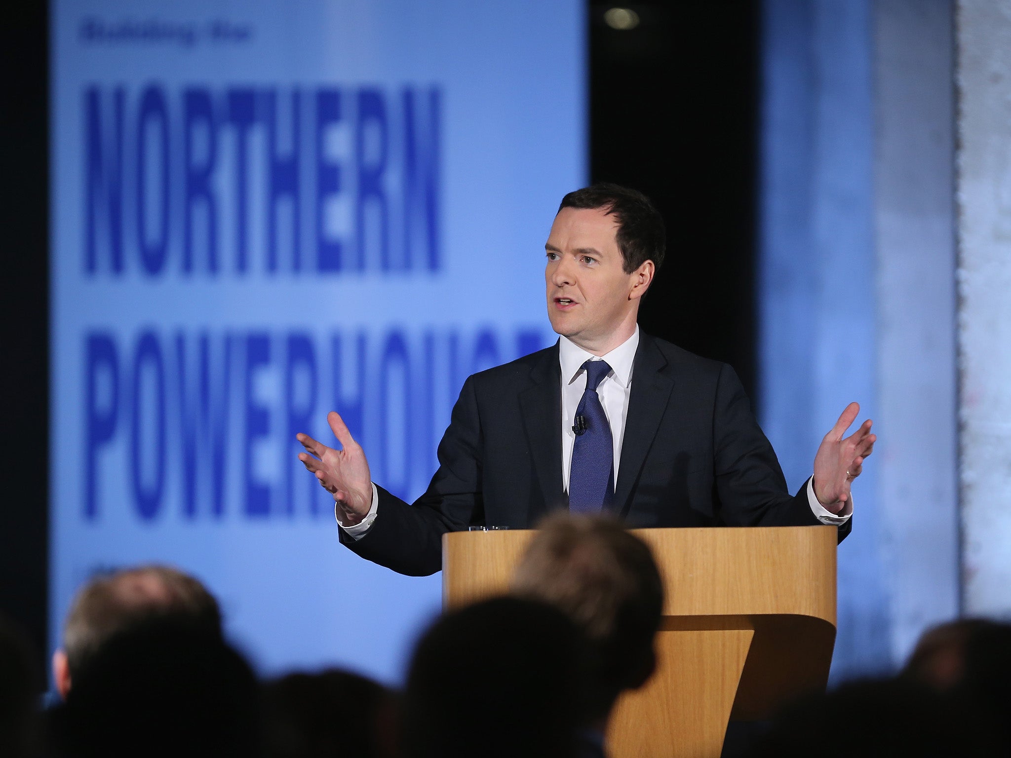 Former Chancellor George Osborne delivers his speech on the ‘Northern Powerhouse’