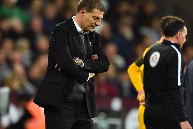 Slaven Bilic's position as West Ham manager is on the line