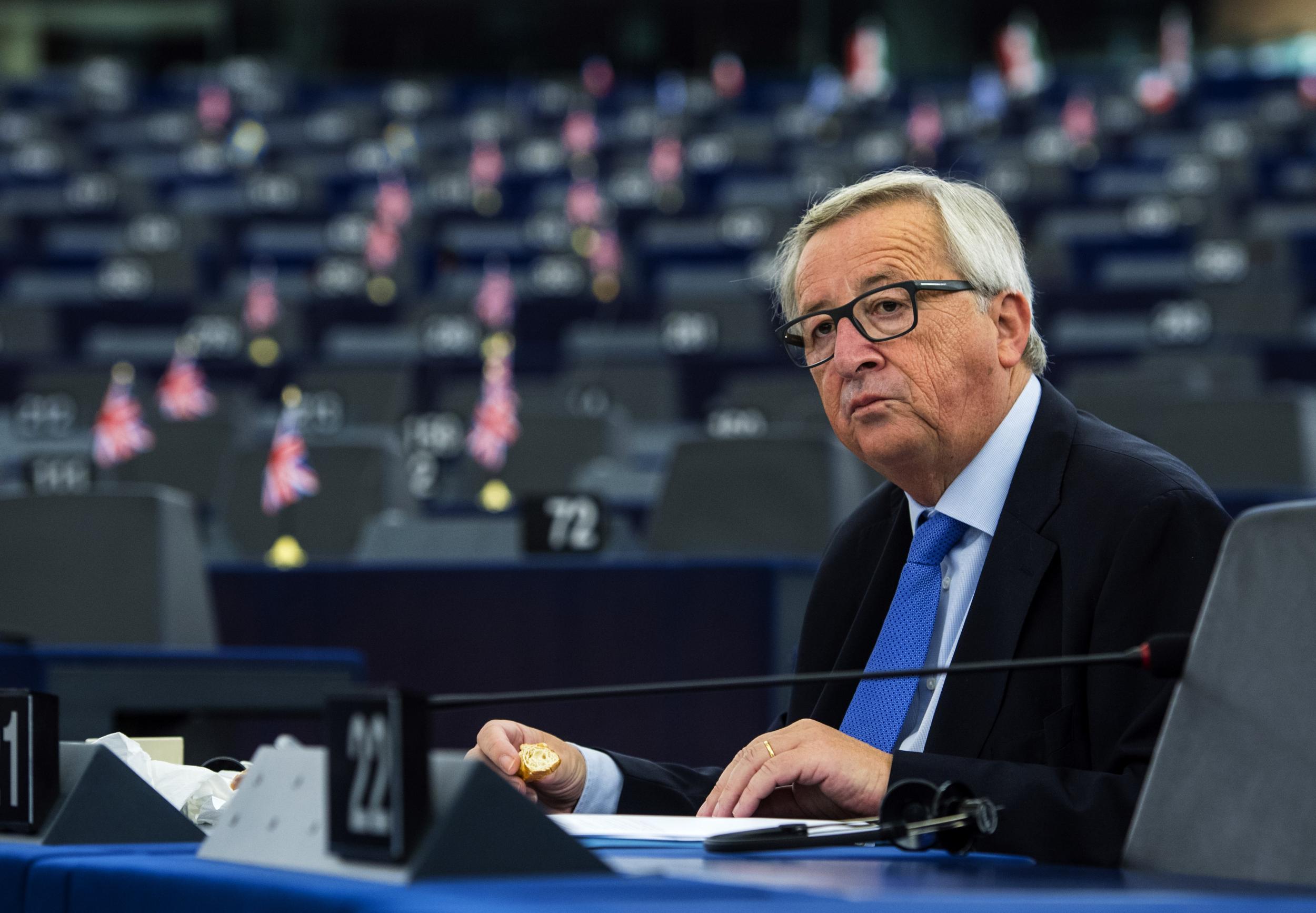 European Commission president Jean-Claude Juncker at the European parliament in Strasbourg