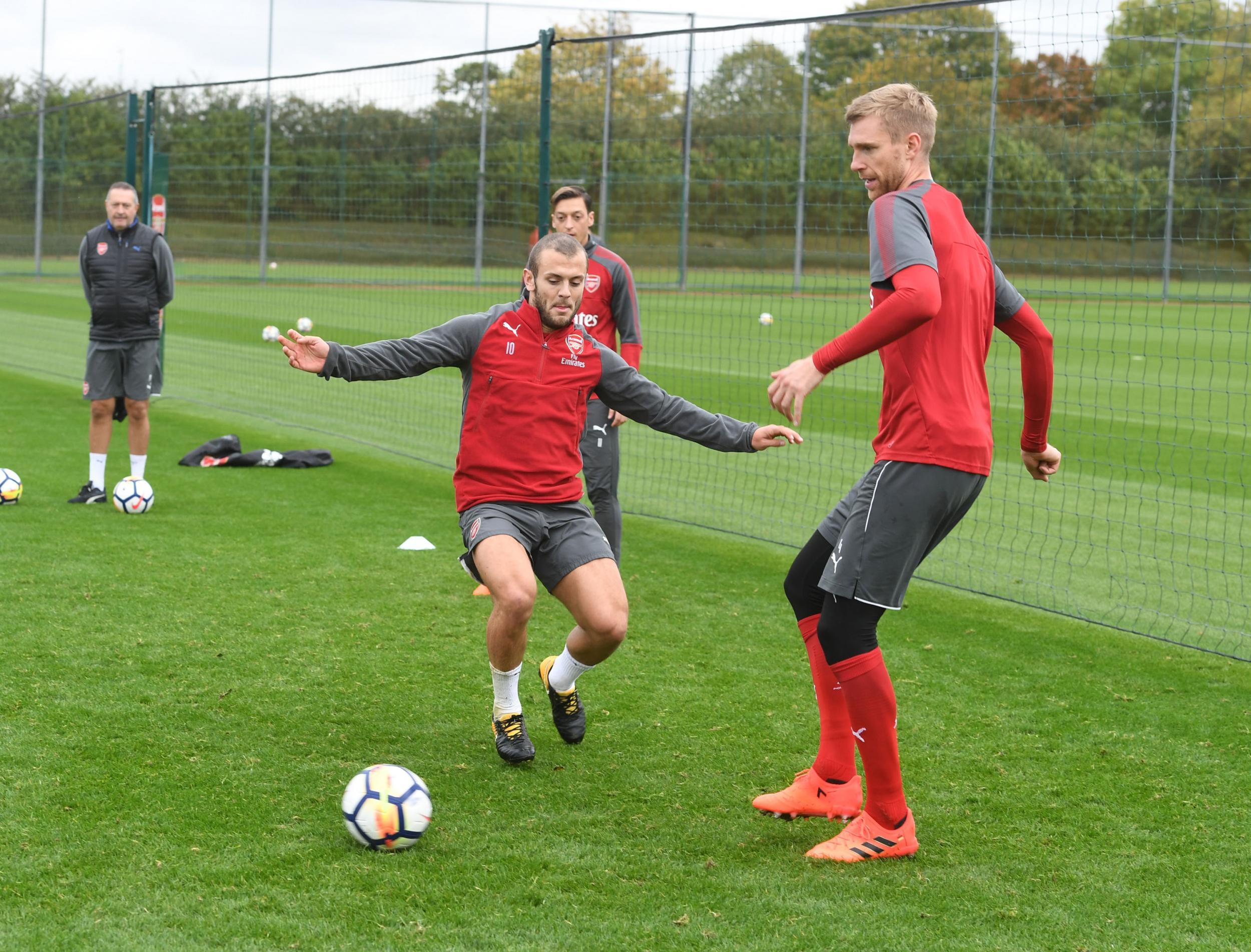 Per Metersacker in Arsenal training (Getty)