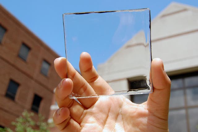 <p>Transparent panels can be used as windows while they generate electricity</p>