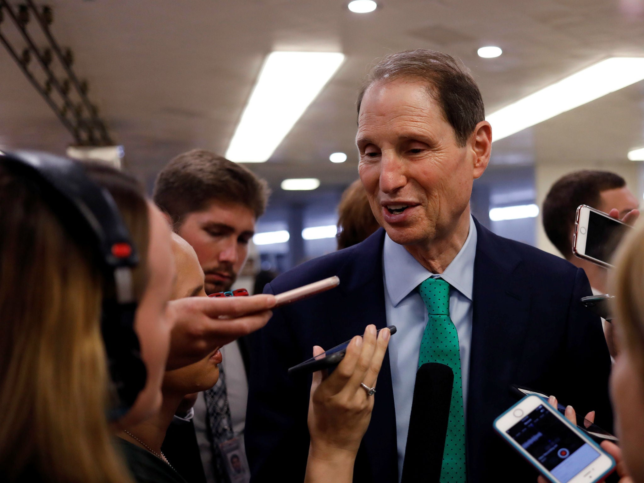 Oregon Democrat Ron Wyden, seen here on Capitol Hill in Washington on August 1, 2017, wants to limit how the government can read Americans' communications