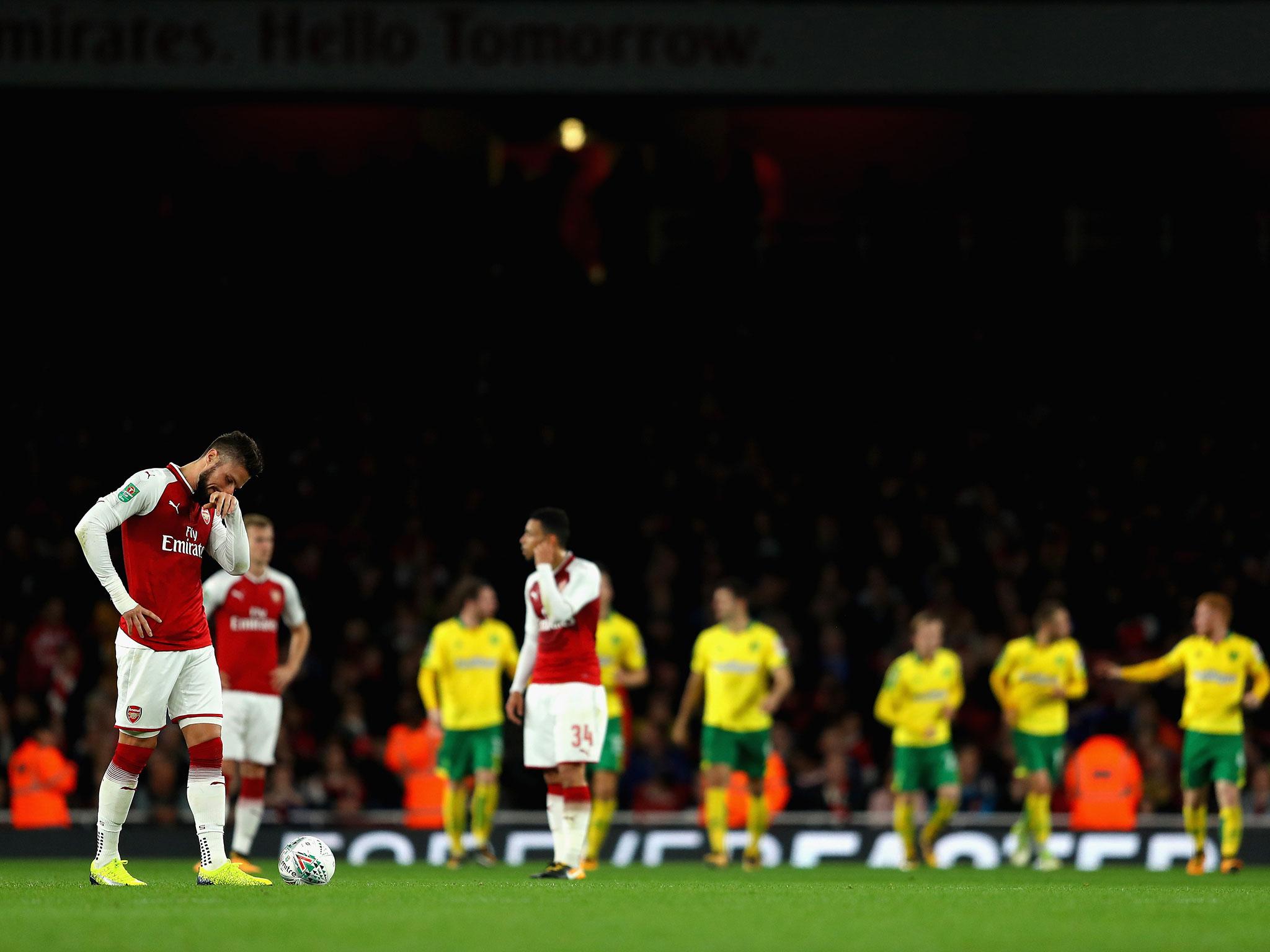It was another dreary night at the Emirates