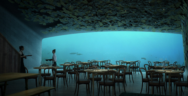 Under, a sub-sea restaurant, will accommodate up to 100 diners