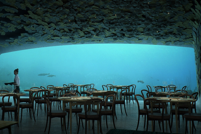 Under, a sub-sea restaurant, will accommodate up to 100 diners
