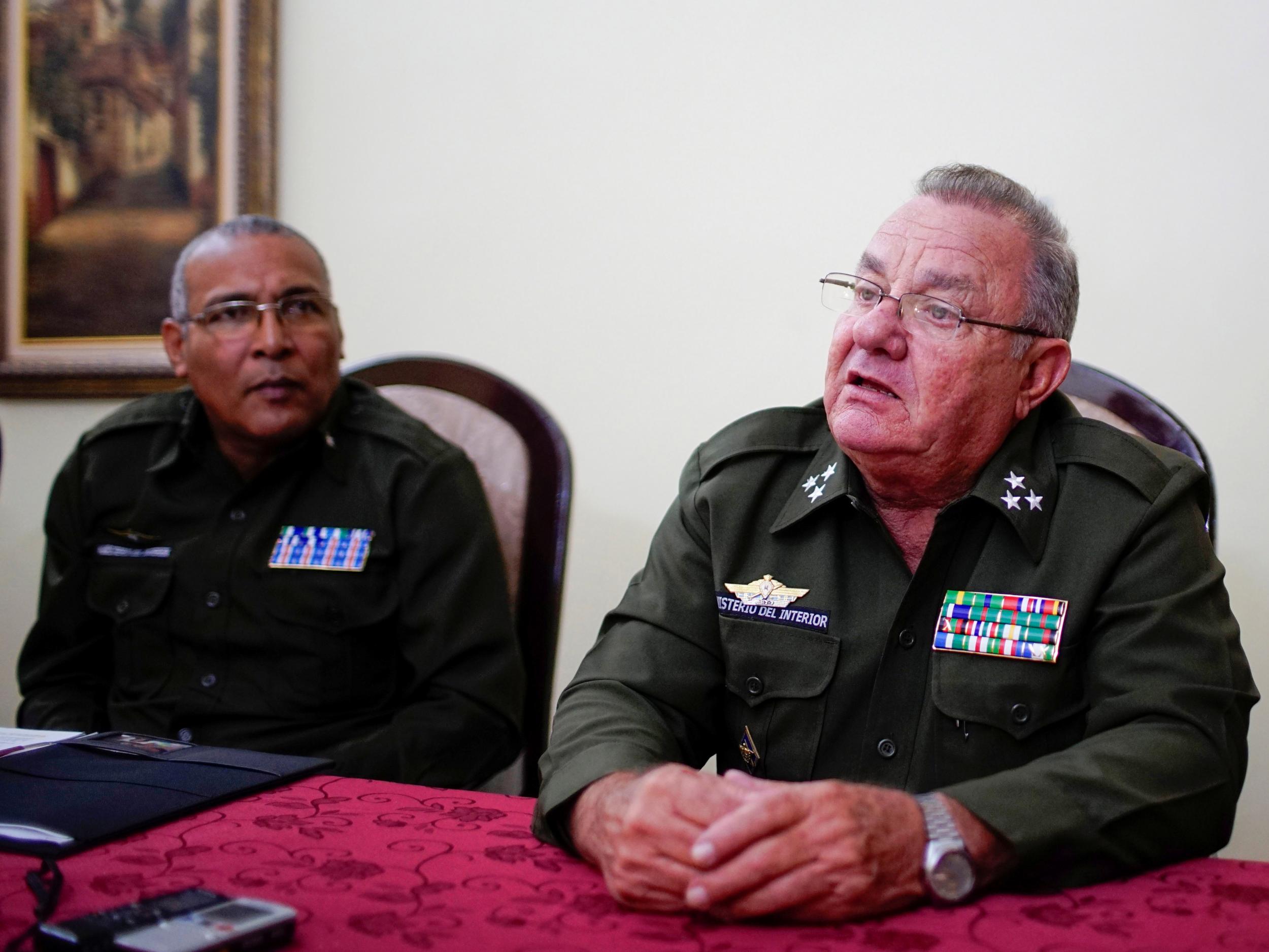 Cuban Interior Ministry's Colonel Ramiro Ramirez, who is leading a team investigating US complaints of "attacks" on diplomats in Havana