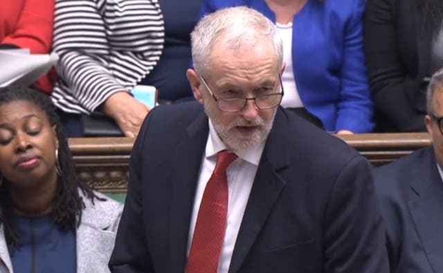 Jeremy Corbyn speaks during Prime Minister's Questions