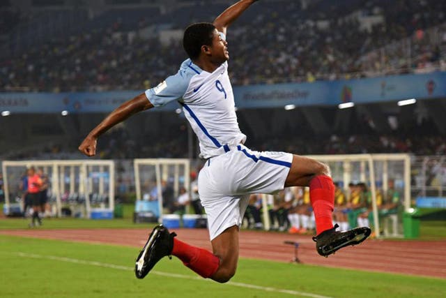 Rhian Brewster scored three as England beat Brazil 3-1