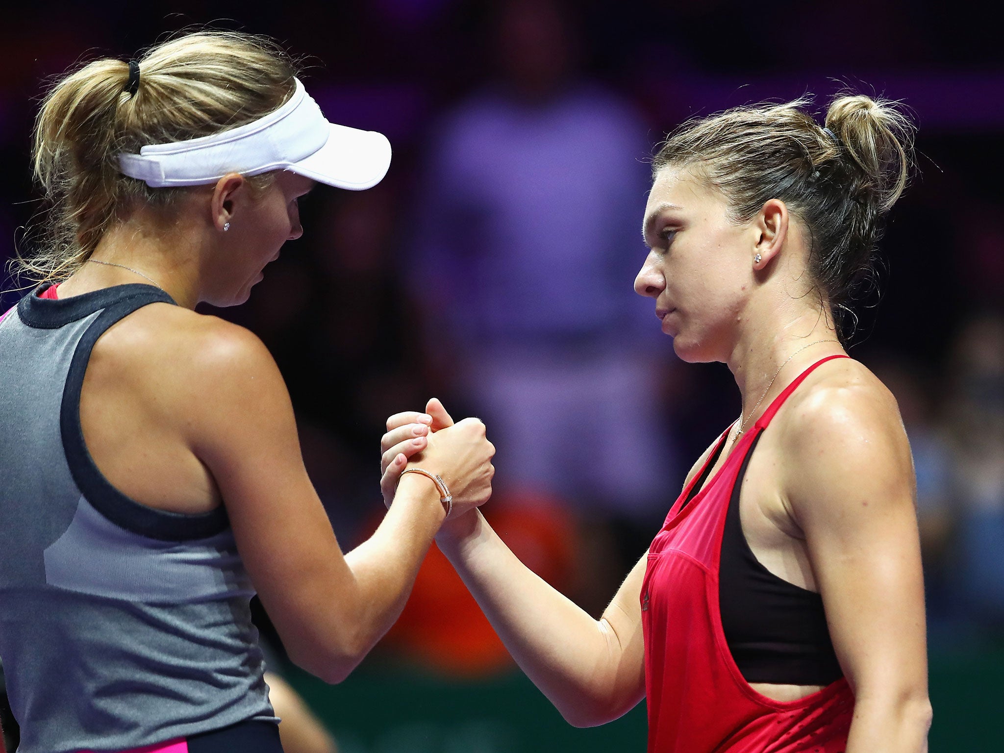 Simona Halep was comprehensively beaten by the Dane