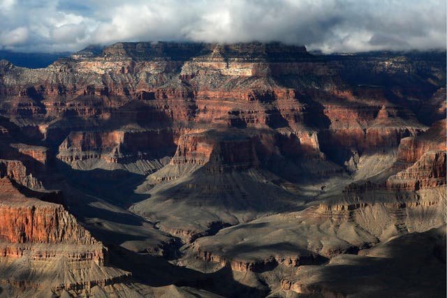 A general view of the South Rim of the Grand Canyon in Grand Canyon National Park, Arizona, on 13 February 2017