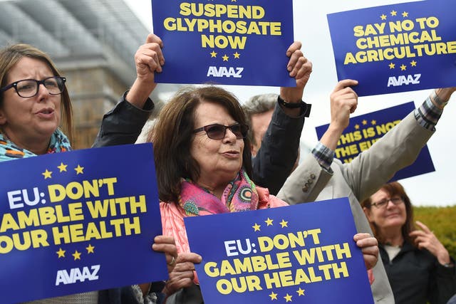 Anti-glyphostate protesters in Brussels