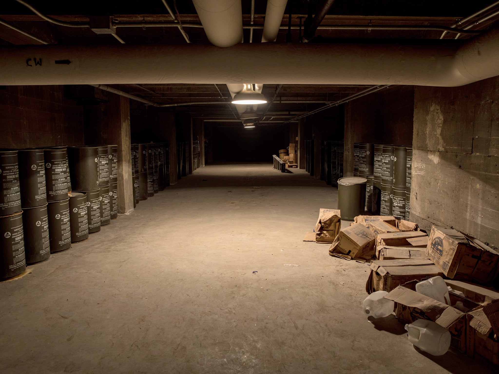 An intact fallout shelter dating from 1962, under Oyster-Adams school in the District of Columbia, is like a time capsule to the nation's panic during the Cold War