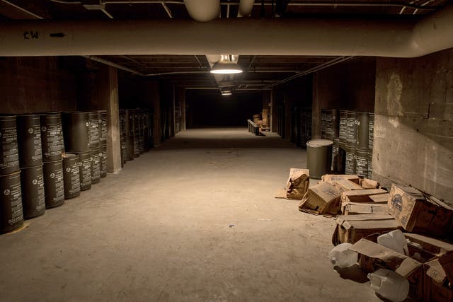 An intact fallout shelter dating from 1962, under Oyster-Adams school in the District of Columbia, is like a time capsule to the nation's panic during the Cold War
