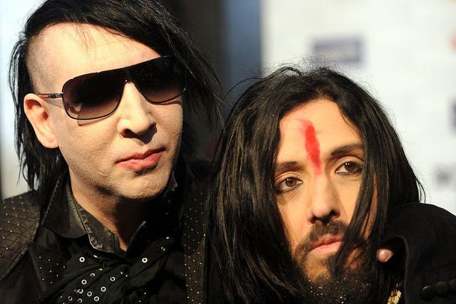 Marilyn Manson with former bassist Twiggy Ramirez