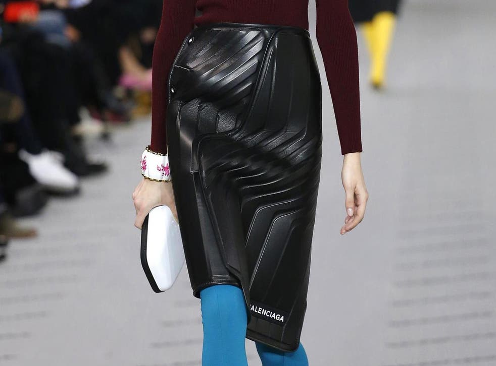Balenciaga selling £1,795 rubber skirt that looks like a car carpet ...