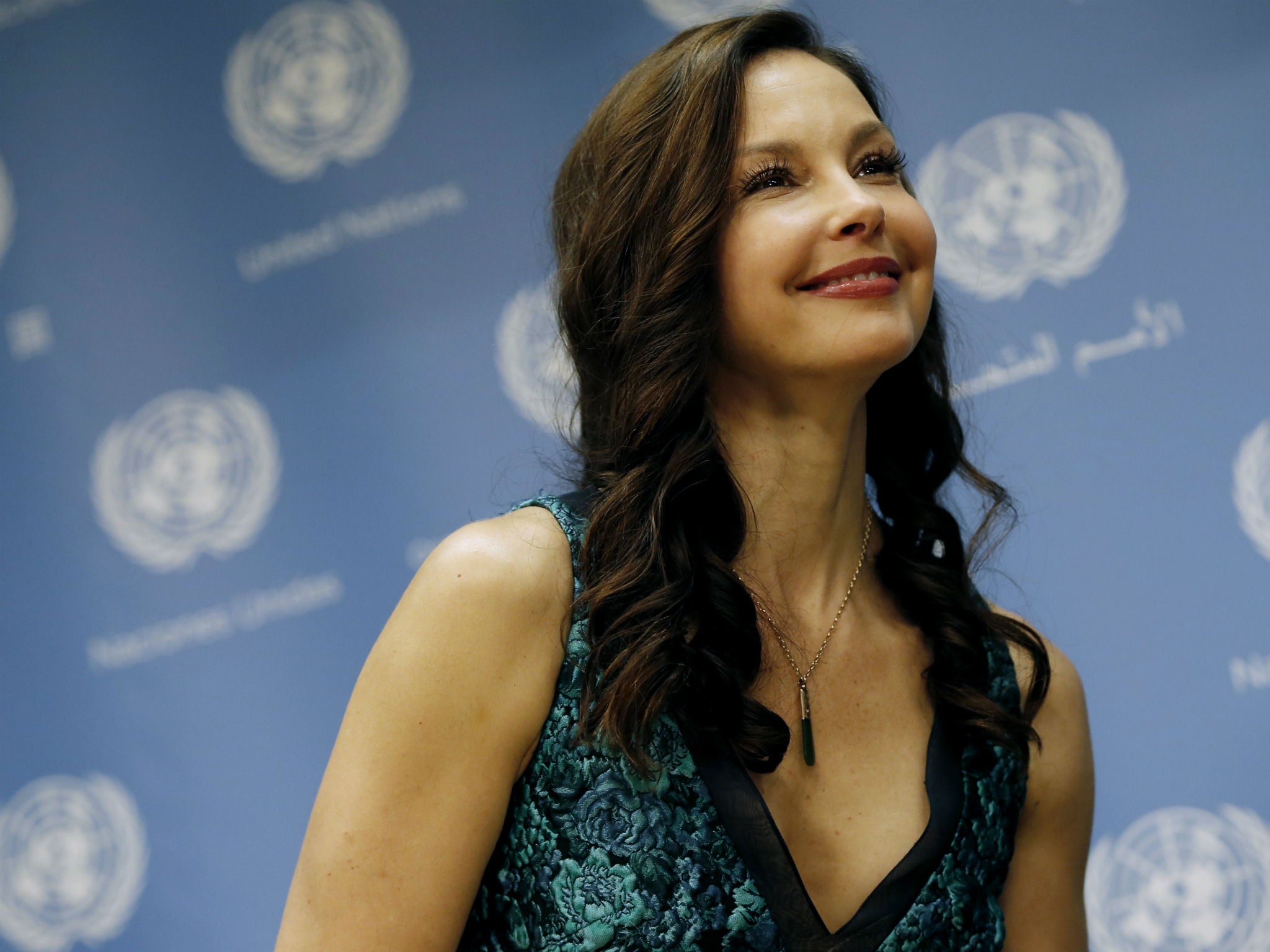 Actress Ashley Judd at a news conference at United Nations headquarters in New York on March 15, 2016. ( REUTERS/Mike Segar)