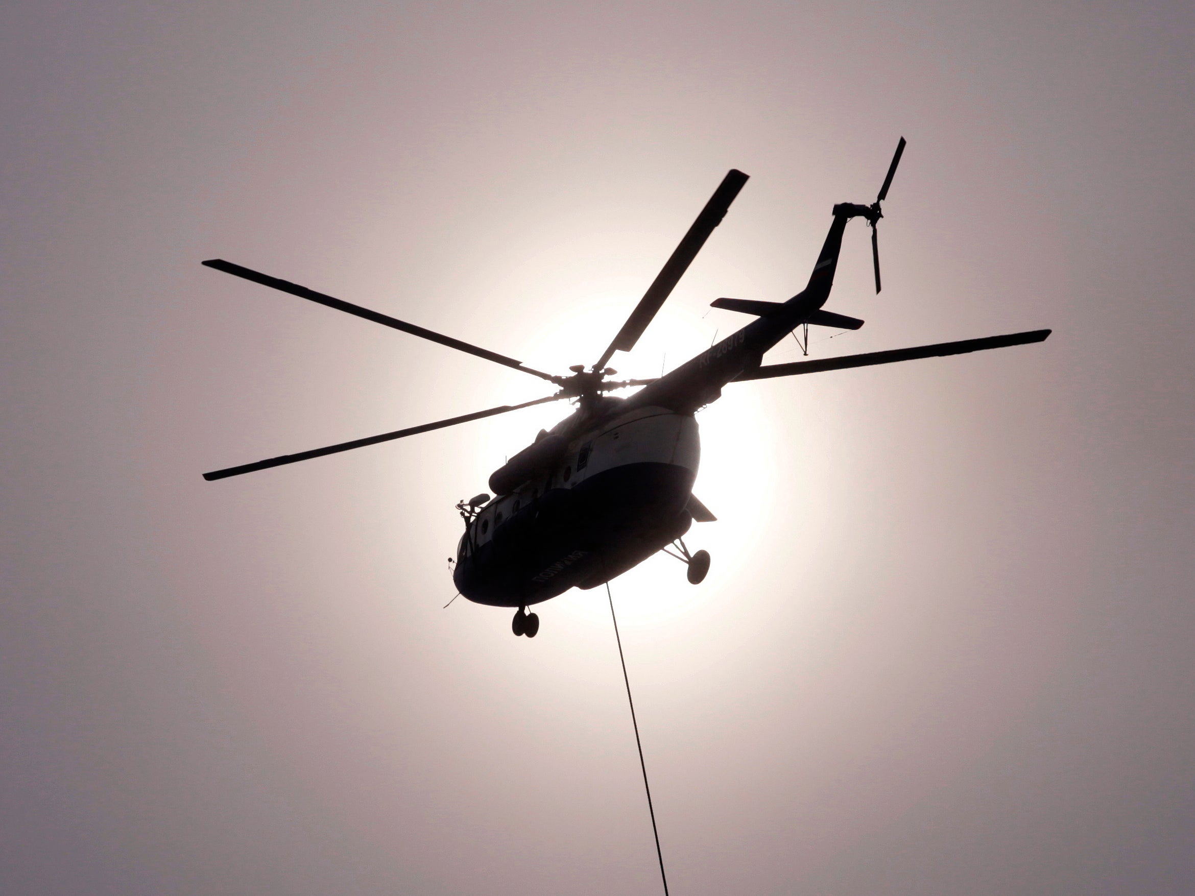 An Mi-8 helicopter of the type that went down in Svalbard