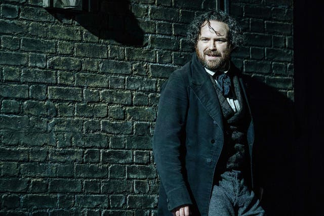 Rory Kinnear as Karl Marx in 'Young Marx' at the Bridge Theatre 