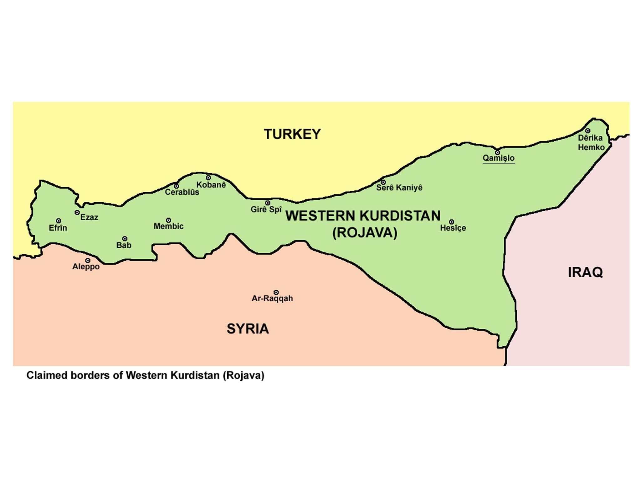 The Kurdish region where Mehmet travelled to report on the YPG’s conflict with Isis