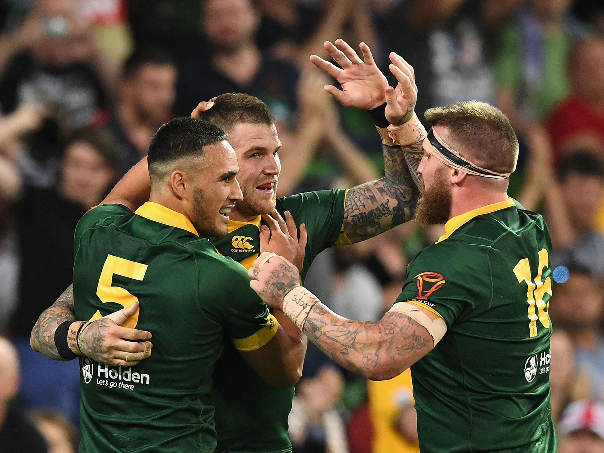 Dugan raced clear late to seal the win for the Kangaroos