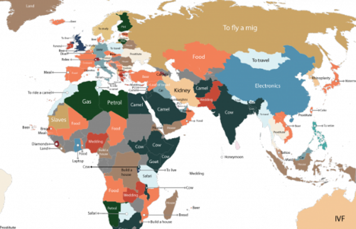 Countries by Google Maps Image