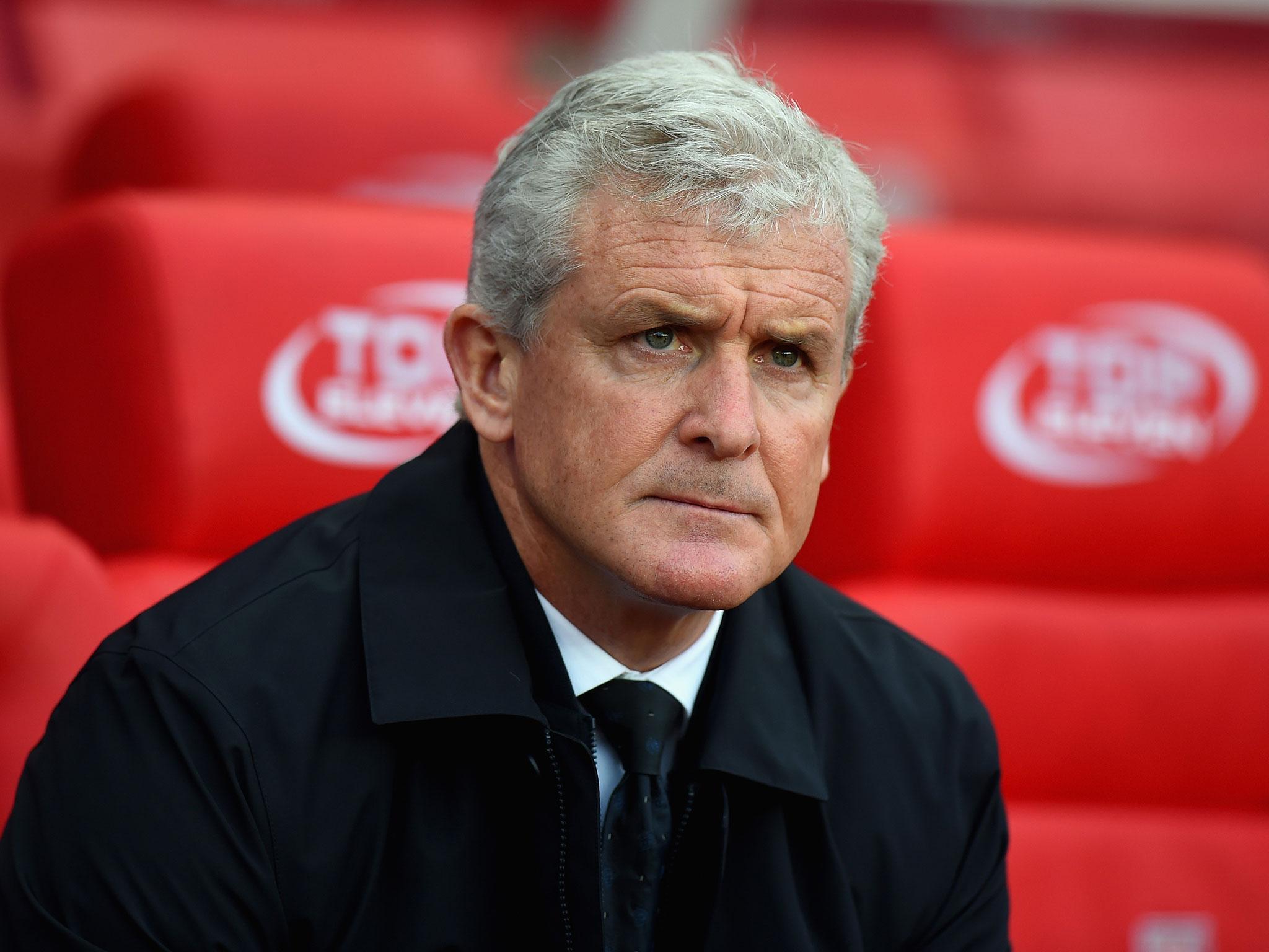 Mark Hughes says he still has the backing of the Stoke board