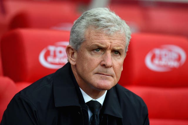 Mark Hughes says he still has the backing of the Stoke board