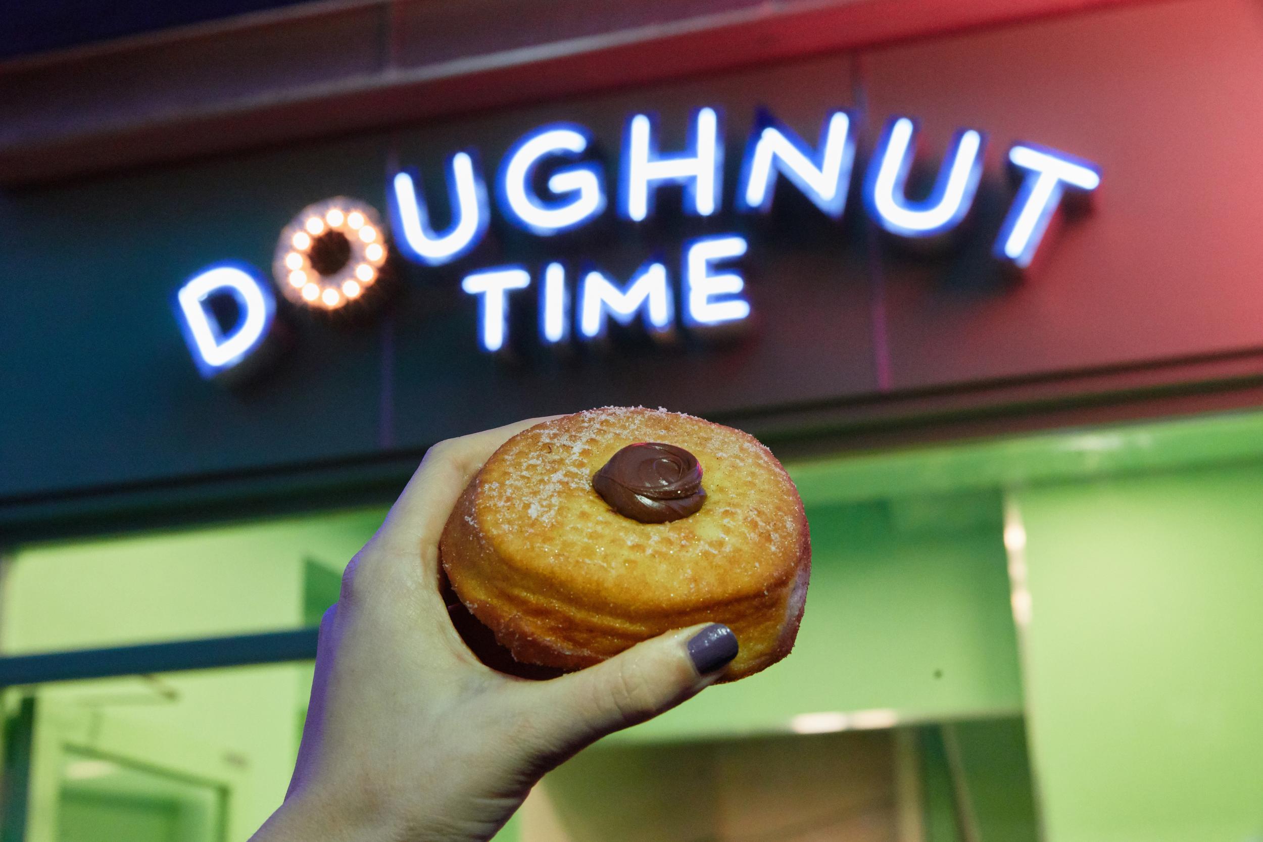 Clock strikes doughnut time