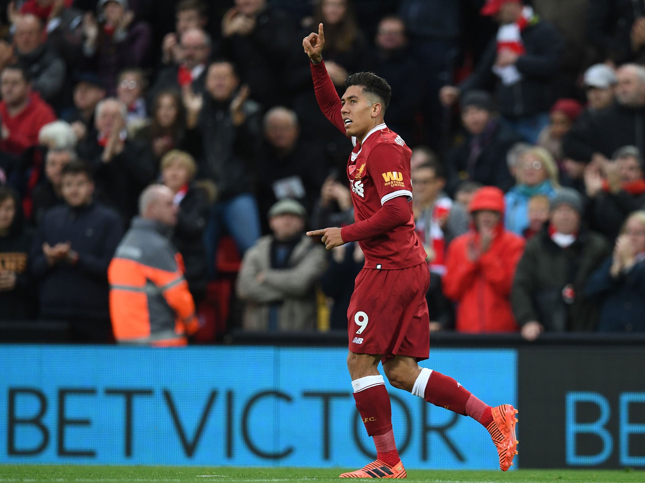 Roberto Firmino added Liverpool's second just before the hour mark