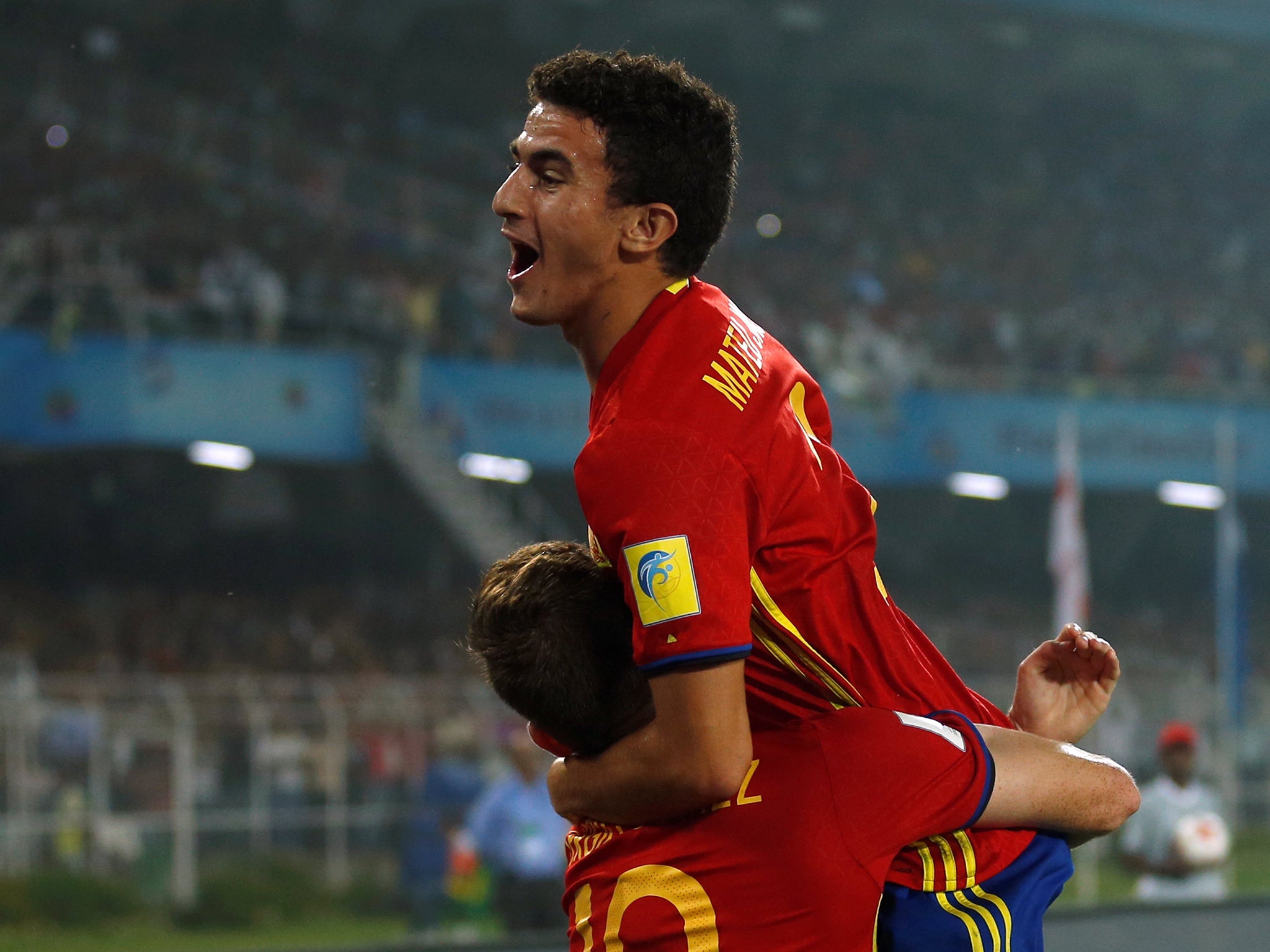 Sergio Gomez scored twice to give Spain a commanding lead